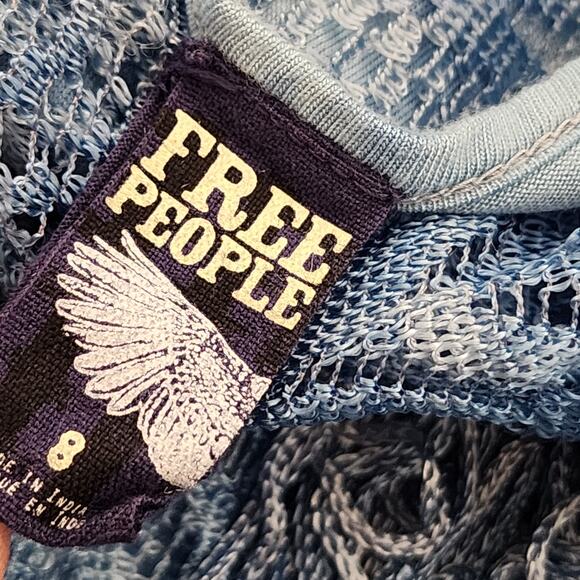 Free People Shake It Up Vintage Ombre Brocade Fringe Bodycon Mini Dress - Picture 4 of 8